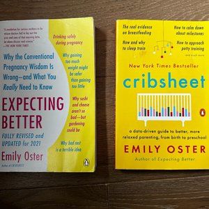 Cribsheet & Expecting Better 2 Books Collection Set By Emily Oster Paperback